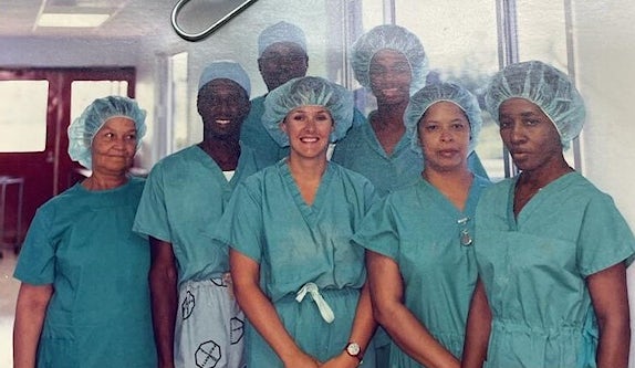 Nurse Hessing with team